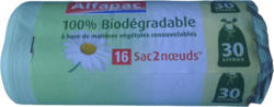 Sac2Nœuds 100% Biodégradable 30L Rouleau avec emballage