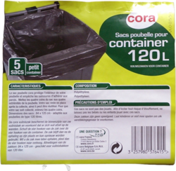 Housse pour conteneur V1 120L Etiquette