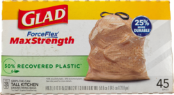 Glad Forceflex Recovered plastic 13Gal thumbs 250px