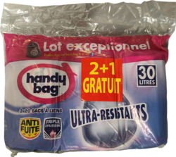 Handy bag Pack lien classique Ultra résistant 2 rouleaux + 1 gratuit 30L thumbs 250px