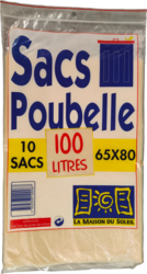 Sacs poubelle Jaune 100L 